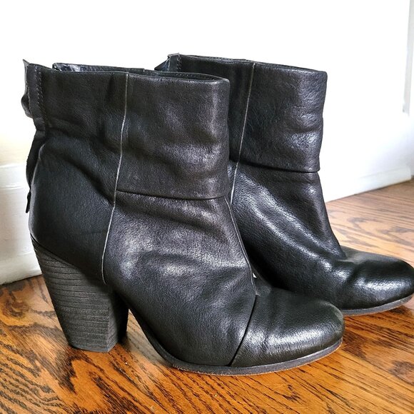 rag & bone shoes New York Boot / Black Leather / Size US 6 - Picture 1 of 13